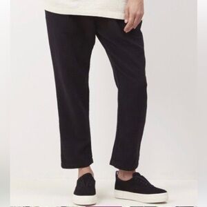 Black Crane Women’s Pull On Stretch Cotton Pant in Charcoal Grey Size X-Small